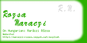 rozsa maraczi business card